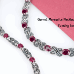 Garnet Marcasite Necklace for Statement Evening Looks