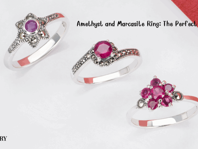 Amethyst and Marcasite Ring: The Perfect Color Combo
