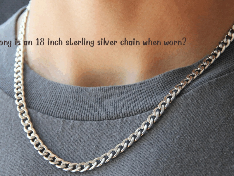 How long is an 18 inch sterling silver chain when worn?