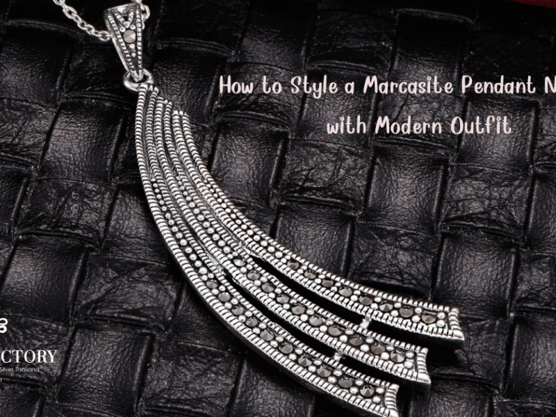 How to Style a Marcasite Pendant Necklace with Modern Outfit