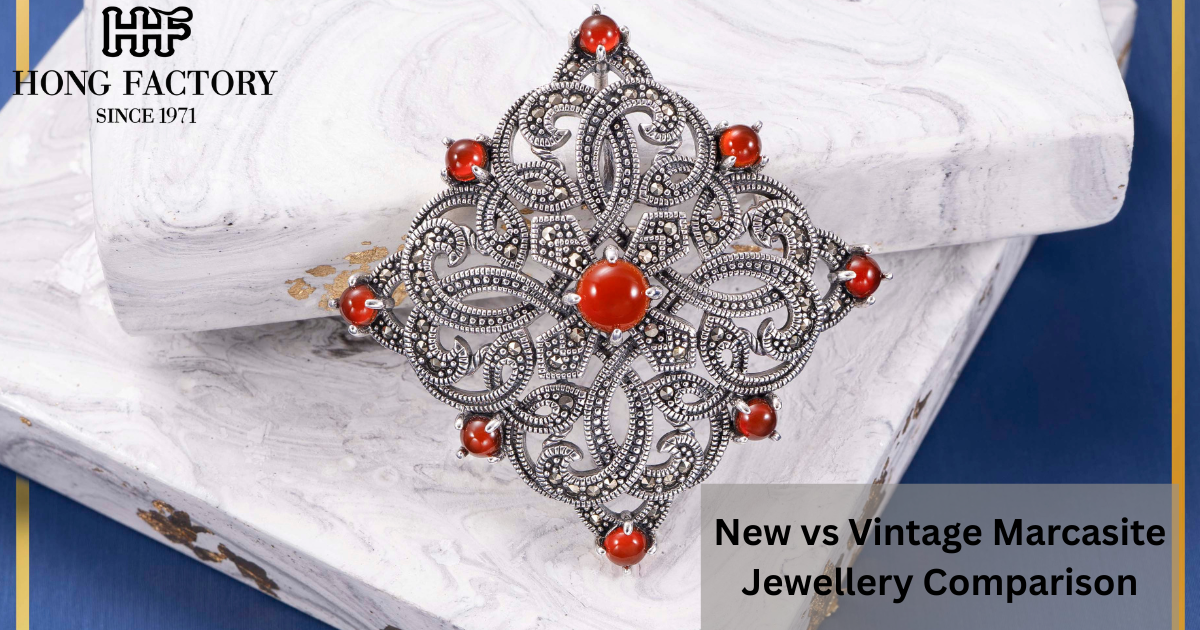 New vs Vintage Marcasite Jewellery Comparison